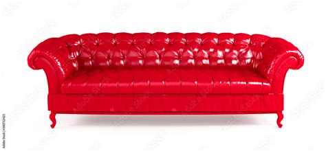 Red And White Leather Sofa - Odditieszone