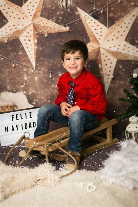 Sesión de fotos de Navidad para niños y familias enamoradas de esta época del año.