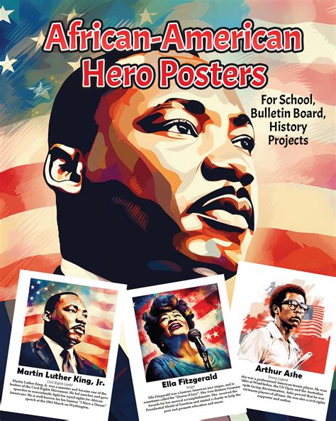 Black History Month Hero Bulletin Board Poster Biographies: 15 African-american Printable ...