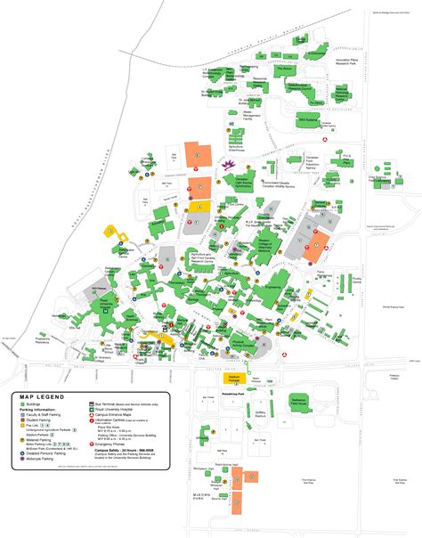 University of Saskatchewan Campus Map - Saskatoon Saskatchewan • mappery