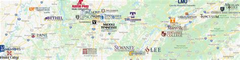 Colleges in Tennessee Map | Colleges in Tennessee | MyCollegeSelection