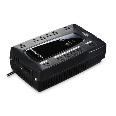 CyberPower 850 VA 12-Outlet UPS Battery Backup-LE850G - The Home Depot