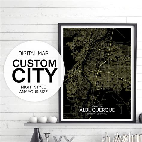 City Map Poster City Map Print Map Art Printable Map Gifts | Etsy