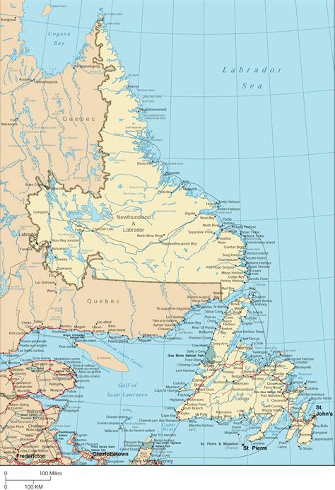 Newfoundland and Labrador Map - Newfoundland amp Labrador Canada • mappery