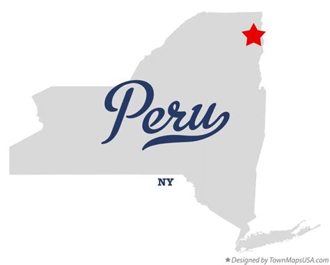 Map of Peru, NY, New York