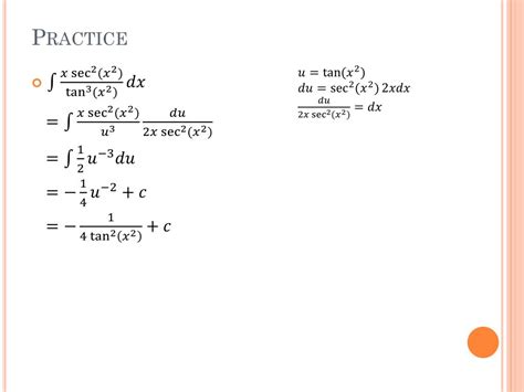 PPT - Chain rule substitution for integrals PowerPoint Presentation, free download - ID:2738241