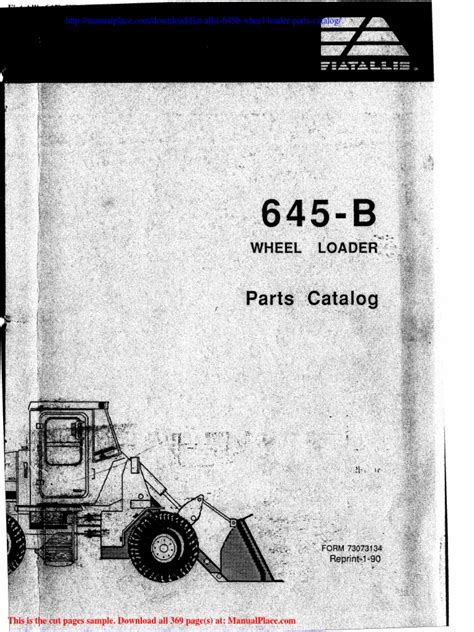 Fiat Allis 645b Wheel Loader Parts Catalog | PDF | Pump | Axle