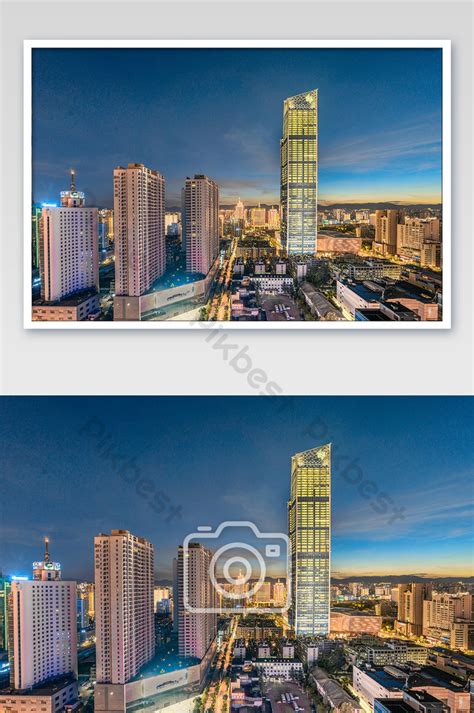 Blue Night View Of Kunming City In Yunnan Photo | JPG Free Download ...