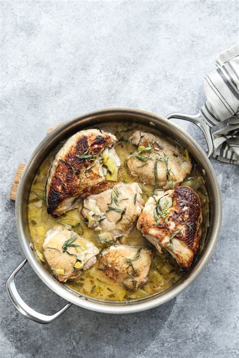 Easy Braised Chicken Breasts with Leeks and Coconut Milk