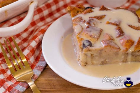 Bread Pudding with Bourbon Cream Sauce - Chef Zee Cooks