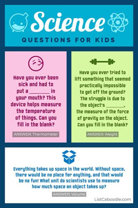 Science Riddles For Kids (With Questions And Answers) | ListCaboodle