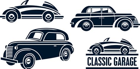 Classic car Vintage Retro-style automobile - Retro classic cars silhouette vector material png ...