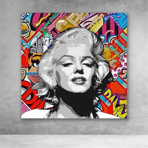 Marilyn Monroe Graffiti Premium Pop Culture Street Canvas - Etsy ...