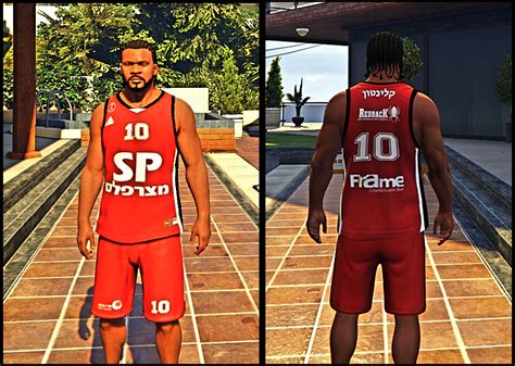 Hapoel Tel Aviv B.C 2016/2017 Uniform for Franklin - GTA5-Mods.com