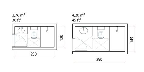 Galeria de Dimensões mínimas e layouts típicos para banheiros pequenos - 2 | Planos de baños ...