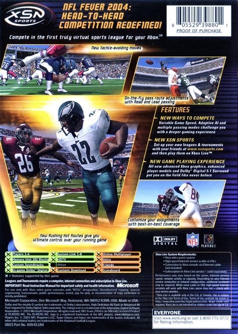 NFL Fever 2004 Picture - Image Abyss