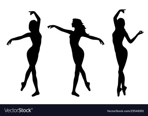 Shadows dancers Royalty Free Vector Image - VectorStock