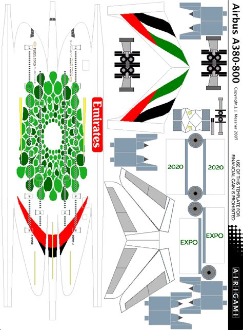 X4G Airbus A380-800 Papier Avion By Airigami, 44% OFF