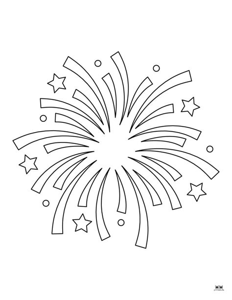 Fourth Of July Coloring Pages Fireworks Shows