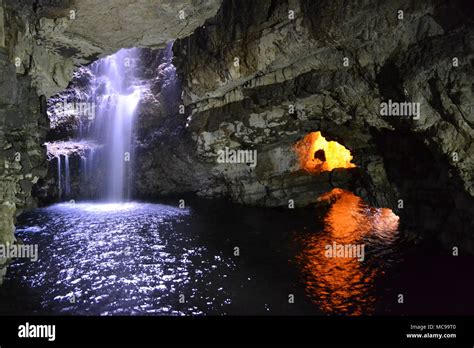 Waterfalls in Smoo Cave Durness, Scottish Highlands, UK Stock Photo - Alamy