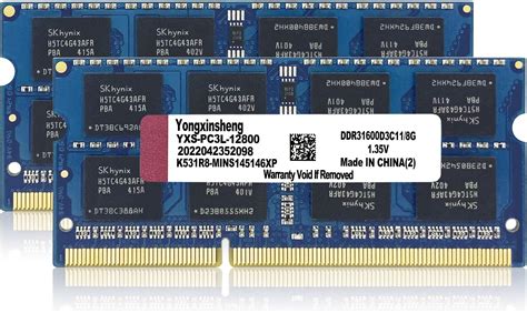 DDR3 / DDR3L 16GB Kit (8GBx2) Laptop RAM 1600MHz PC3L/PC3-12800 SODIMM ...