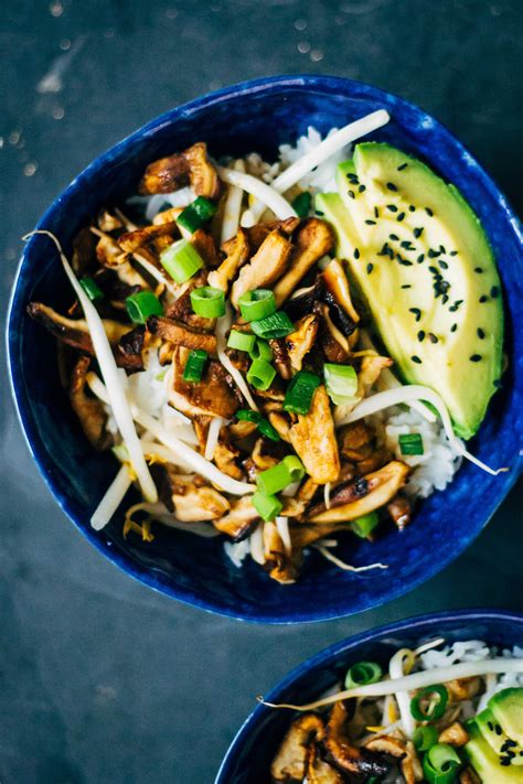 Vegan Shiitake Donburi | Well and Full