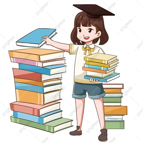 Sort PNG Image, Little Girl Sorting Books, Summer Vacation, Tuition ...