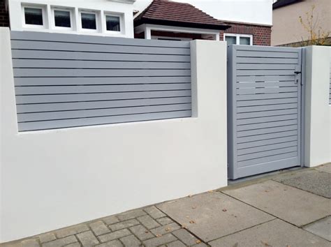 Modern Boundary Wall Designs With Sliding Gate - Decoration Ideas