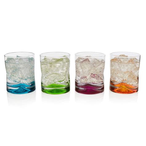 Libbey Impressions Colors Rocks Glasses, Set of 4 | Flute glass, Drinking glass sets, Wine glass set