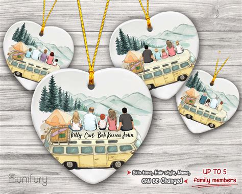 Personalized family members Ceramic Ornament Christmas gift for the wh – Unifury