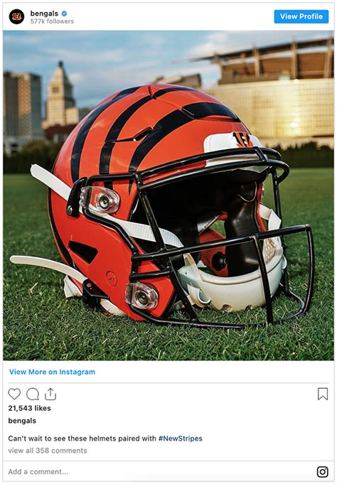 Cincinnati Bengals Confirm Helmets Won’t Change With Uniform Redesign ...