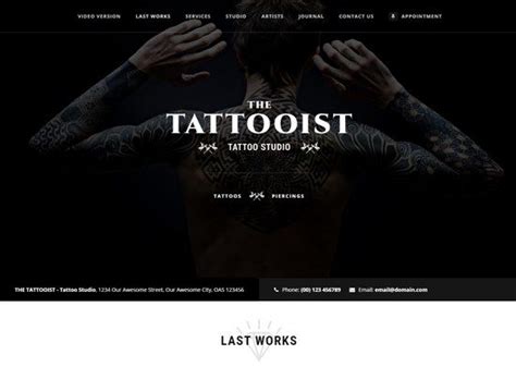 15+ Best Tattoo Website Templates 2018 - Templatefor