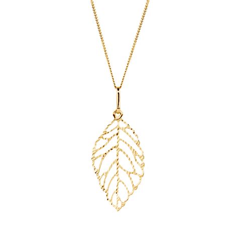 Leaf Pendant in 10kt Yellow Gold