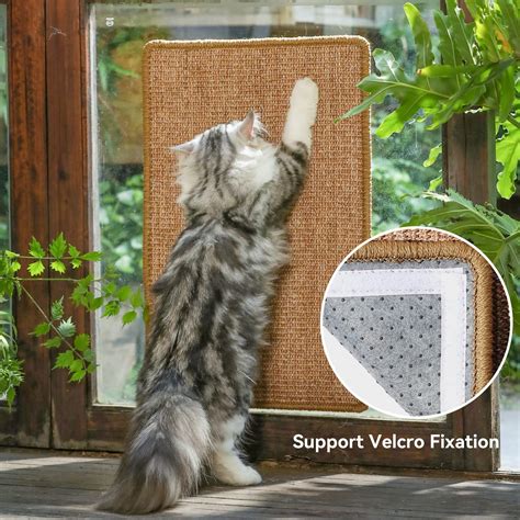 Cat Scratcher Mat, 23.6 X 15.7 Inch Natural Sisal Cat Scratch Mats ...