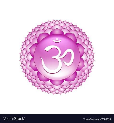 Sahasrara chakra symbol isolated on white Vector Image