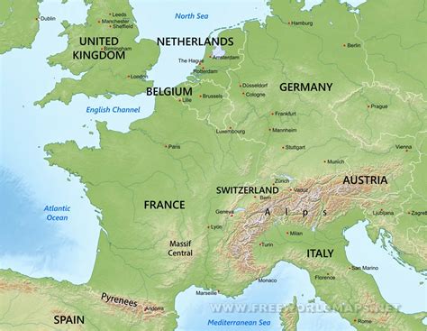 5 Free Large Physical Map of Europe | Physical Europe Map | World Map With Countries (2022)
