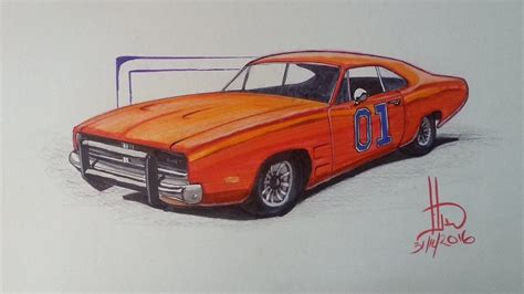 General Lee Car Drawing at PaintingValley.com | Explore collection of ...