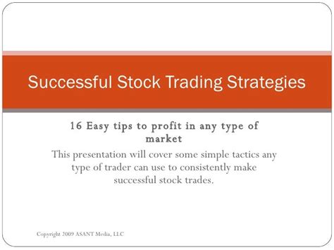 16 Stock trading strategies