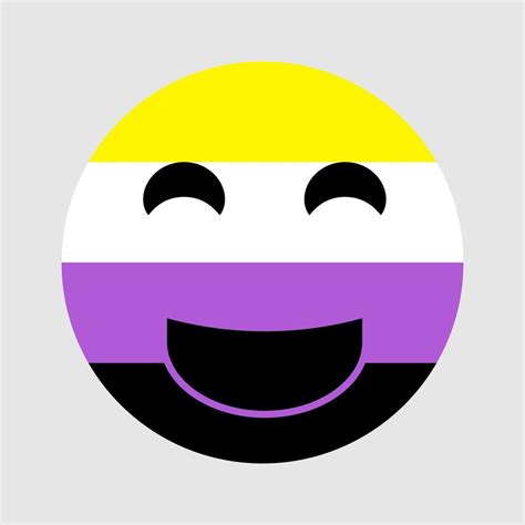 Nonbinary emoji vector illustration isolated on white background ...