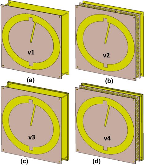 The proposed RFID antenna design steps: a Version-1, b Version-2, c... | Download Scientific Diagram