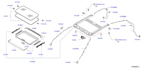 Infiniti G35 Sunroof Frame Screw. Sunroof Frame Screw - 91229-JK00A ...