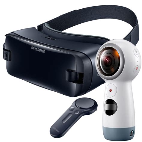 Samsung Gear VR Virtual Reality Headset and Gear 360 Real 4K VR Camera (2017 Edition) Package ...