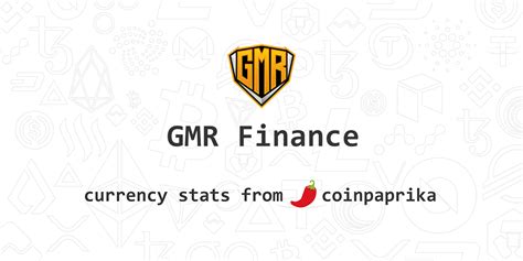 GMR Finance (GMR) Price - Live Chart, Index, Market Cap | CoinPaprika