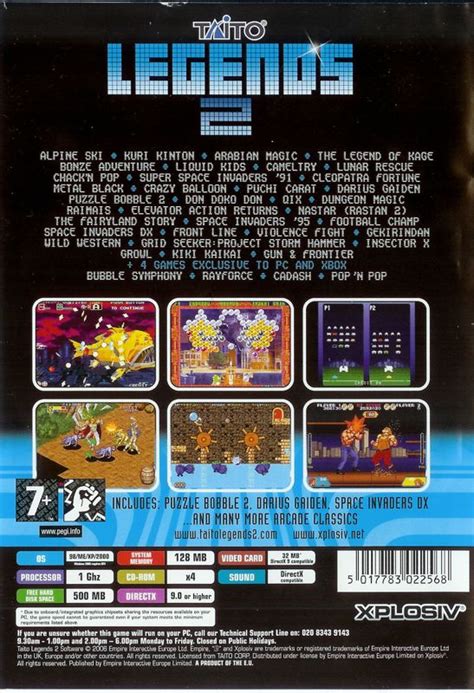 Taito Legends 2 (2006) box cover art - MobyGames