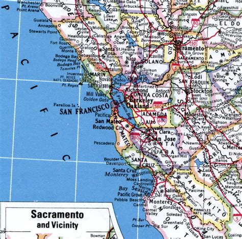 Map of San Francisco Bay Area Region of California