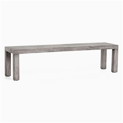 Modern Teak Outdoor Dining Bench | West Elm