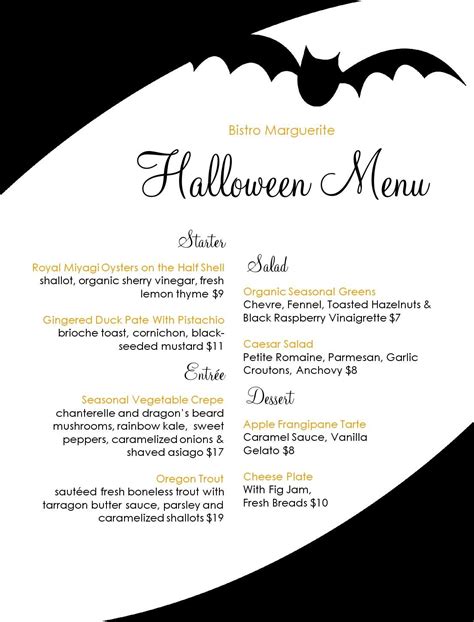 Spooky Halloween Menu - MustHaveMenus | Halloween promotions, Halloween menu, Halloween party dinner