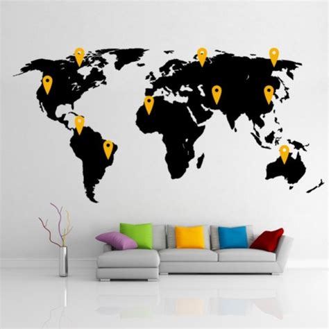 World Map Wall Decal - Cutzz