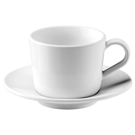 IKEA 365+ cup and saucer, white, 13 cl (4 oz) - IKEA