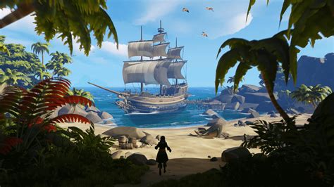Brown ship on shore illustration, video games, pirates, Sea of Thieves, ship HD wallpaper ...